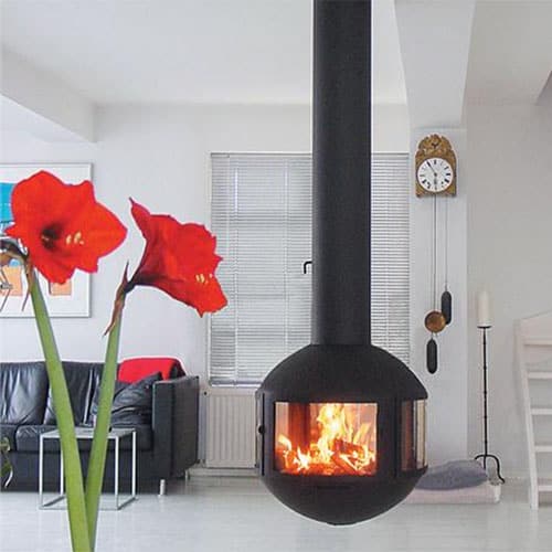 A freestanding gas fireplace can give your home a unique look and comforting warmth.